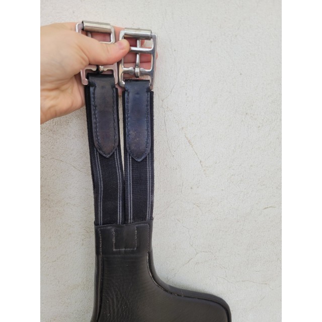 Bavette Eric Thomas Noir 95cm Cuir de Vachette