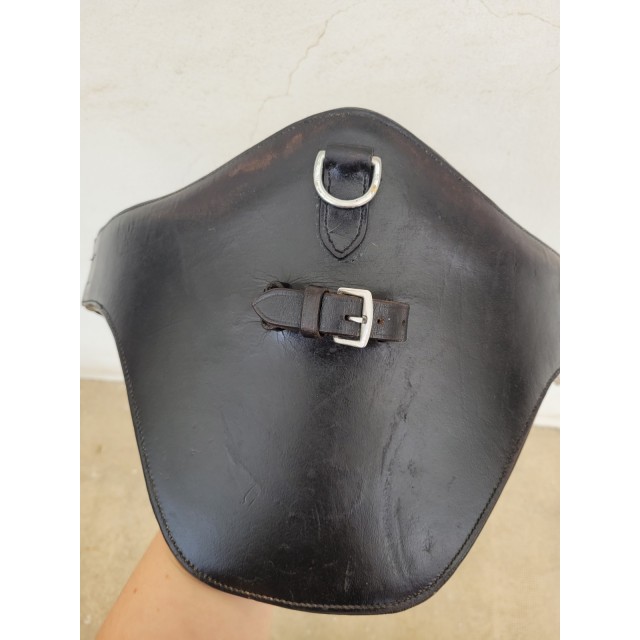 Bavette Eric Thomas Noir 95cm Cuir de Vachette