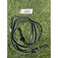 rênes caoutchoucs DY'ON WORKING 1/2" RUBBER REINS WO05A noir neuf