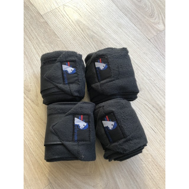 4 bandes de polo noires performance 2,5m