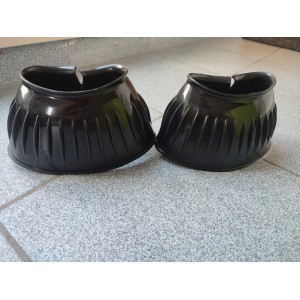 Paire de cloches à scratch noires Horsegear taille L