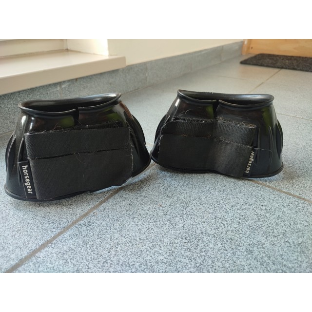Paire de cloches à scratch noires Horsegear taille L