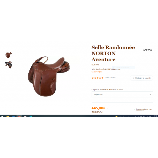 Selle Norton Aventure Noisette 18"