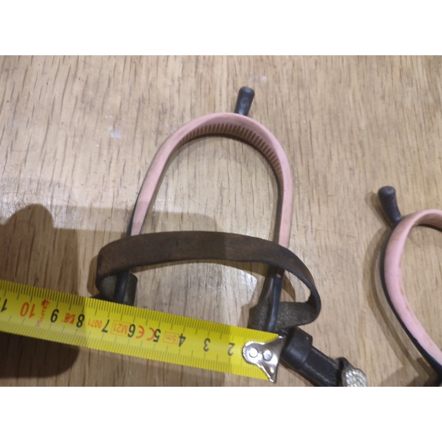 Éperons noir et rose /strass