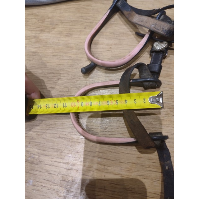 Éperons noir et rose /strass