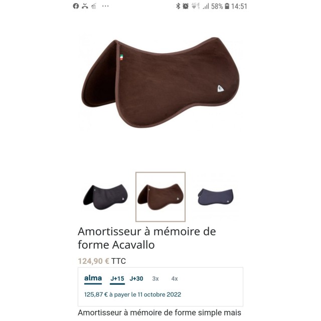 Amortisseur selle marron mémoire de forme