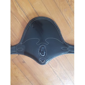 Bavette cuir noir 145 CM