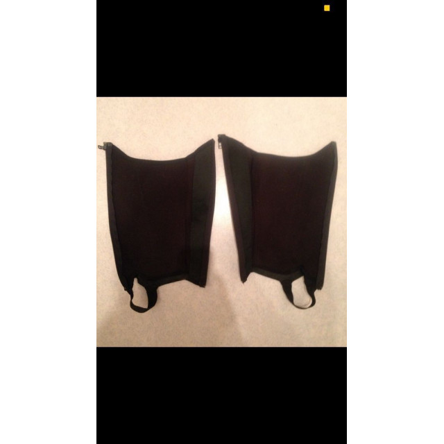 Mini-chaps équitation adulte Classic 100 Fouganza synthétique noir