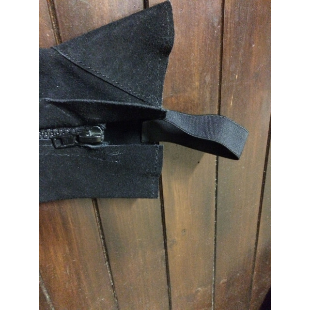 2 paires de minis chaps imitation WESTERN noirs