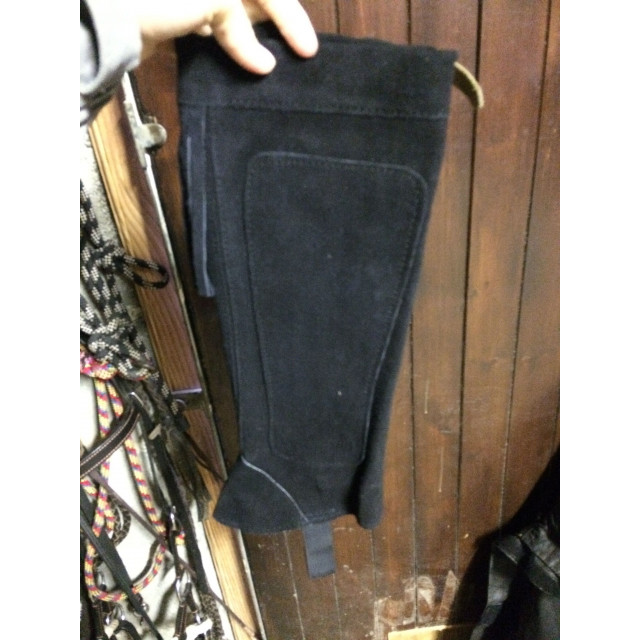 2 paires de minis chaps imitation WESTERN noirs