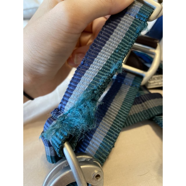 Licol bleu marine/vert sapin/gris