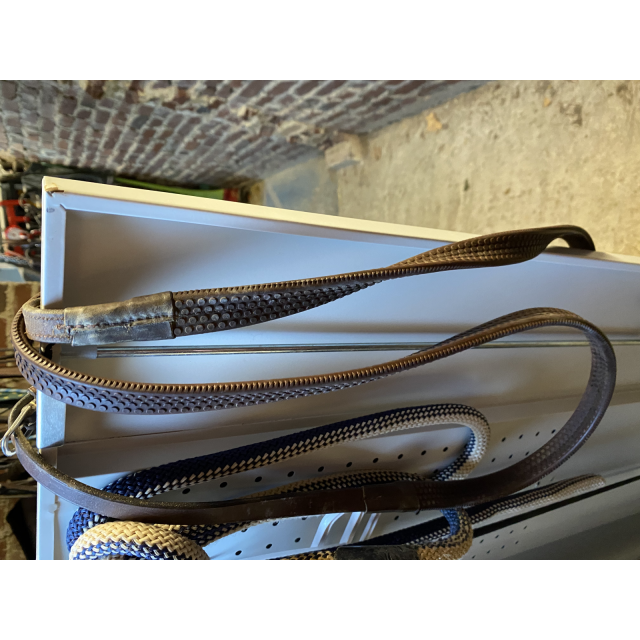 Paire de rênes cuir havane FULL