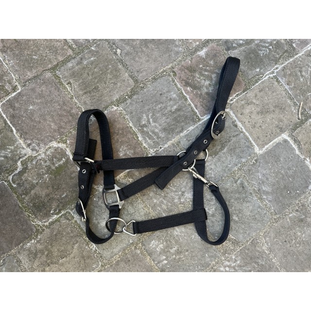 Licol cheval nylon noir