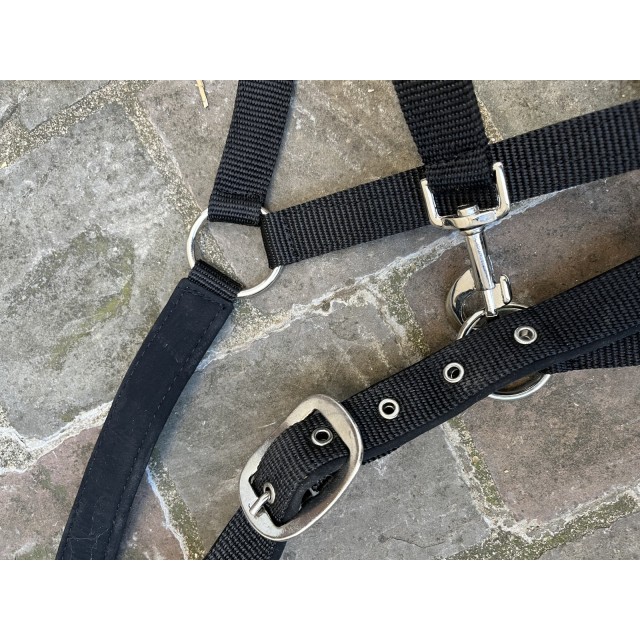 Licol cheval nylon noir