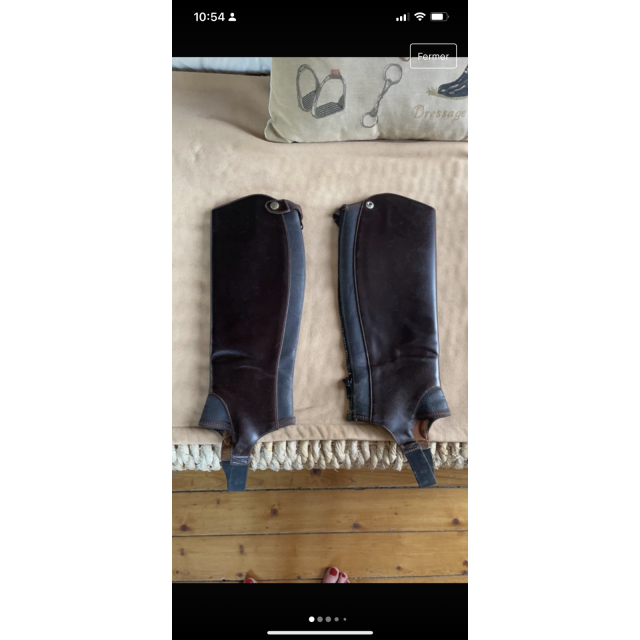 mini chaps ariat xs marron