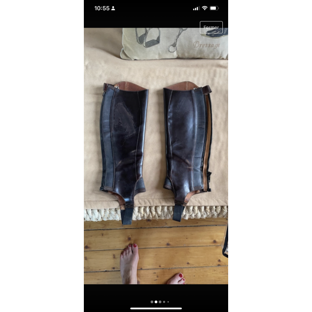 mini chaps ariat xs marron