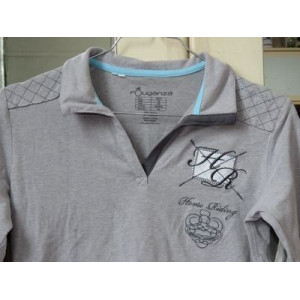 Polo à manches longues gris