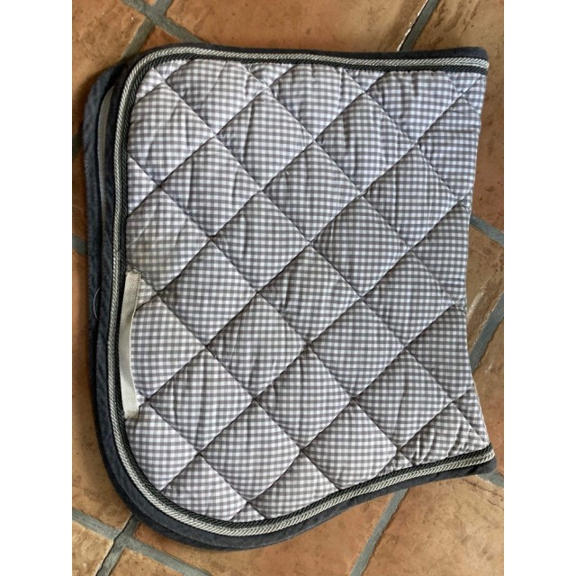 Tapis rg Vichy gris et blanc