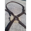 Muserolle Croisée cuir marron