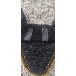 Bonnet taille poney noir et doré