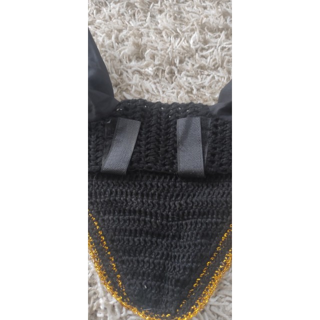 Bonnet taille poney noir et doré