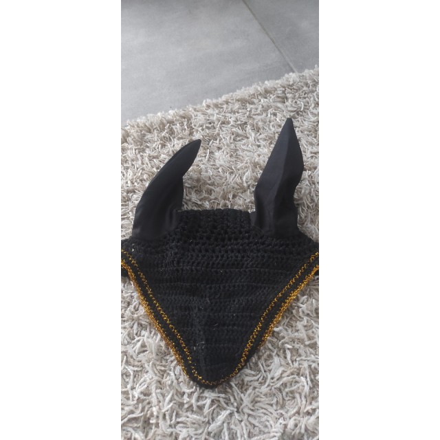 Bonnet taille poney noir et doré