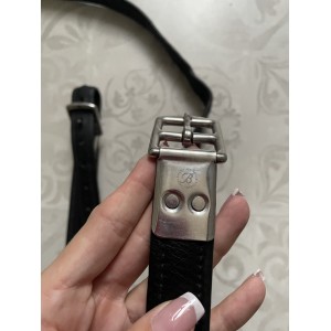 Étrivières Bates en cuir noir