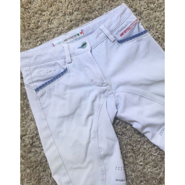Pantalon de concours Animo 8 ans blanc