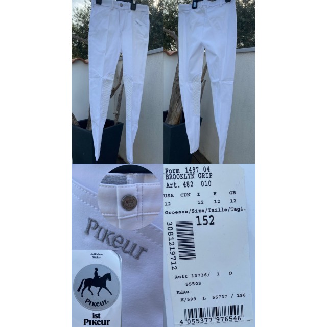 PIKEUR Pantalon de concours blanc enfant