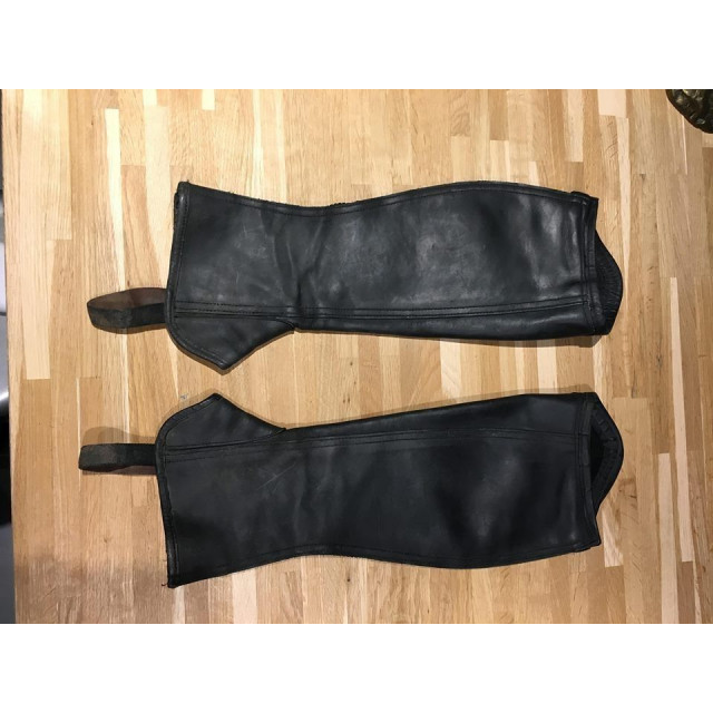 Chaps en cuir noir