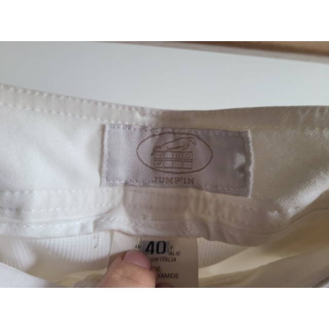 Pantalon hervé godignon blanc à strass