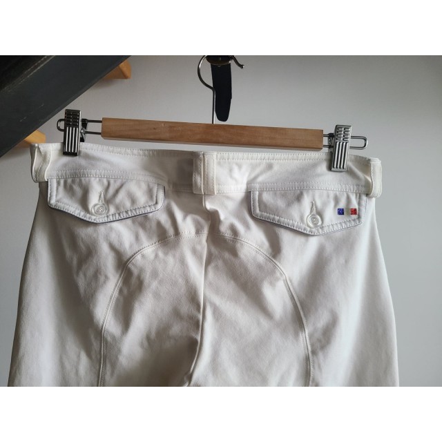Pantalon hervé godignon blanc à strass