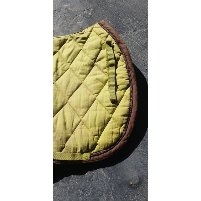 Tapis de selle RG vert pomme / marron Mixte CSO