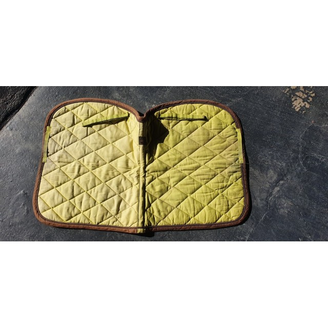 Tapis de selle RG vert pomme / marron Mixte CSO