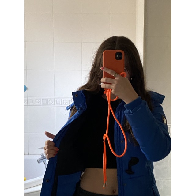 doudoune flags&cup bleu électrique