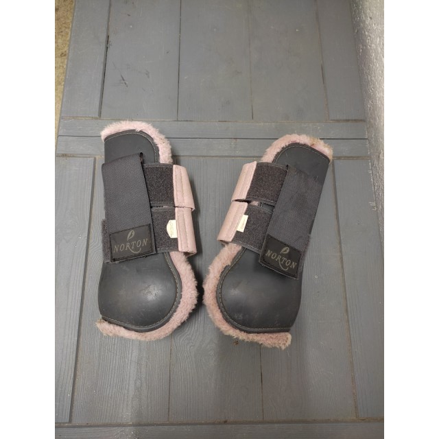 Guêtre mouton rose et grise