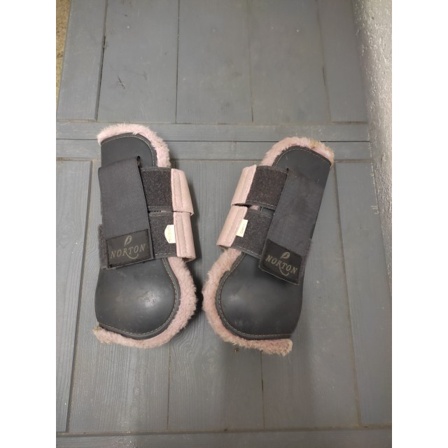 Guêtre mouton rose et grise