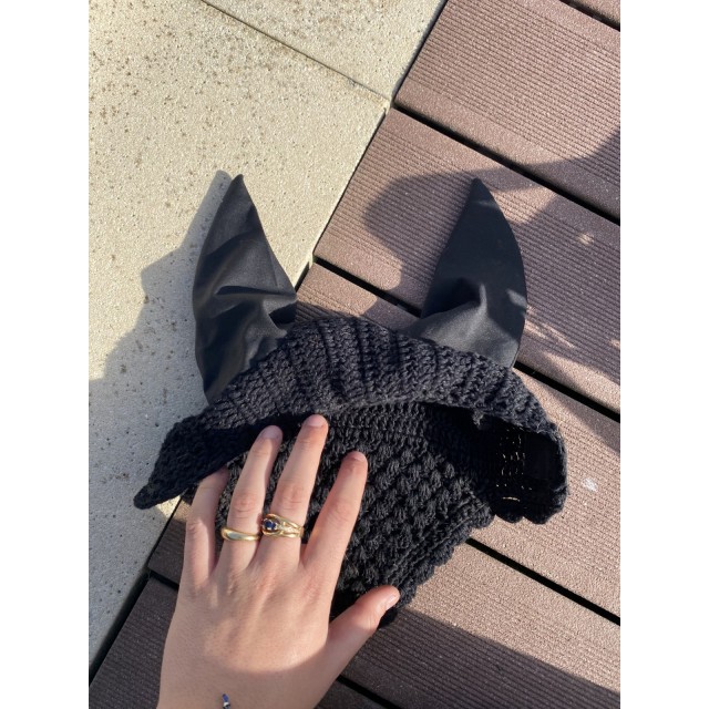 Bonnet de concours noir poney