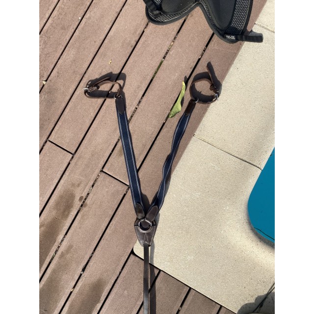 Collier de chasse bleu et marron