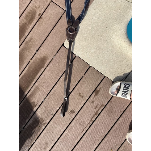 Collier de chasse bleu et marron