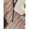 Collier de chasse bleu et marron