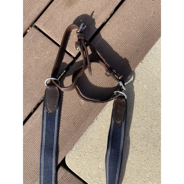 Collier de chasse bleu et marron