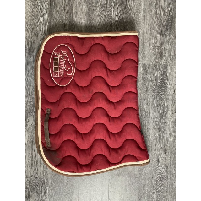 Jump'in - tapis Jumpad Ecusson - bordeaux liseré marron et crème