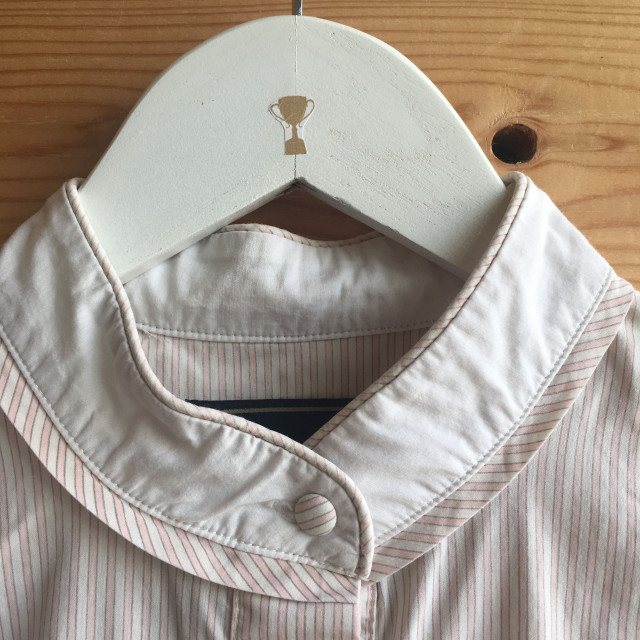 Chemise de concours rayée rose manches courtes Fixdesign XS