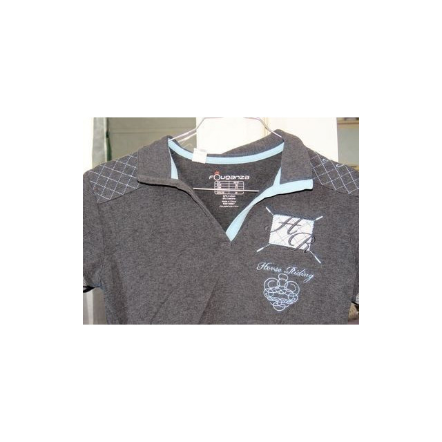 Polo à manches courtes gris foncé