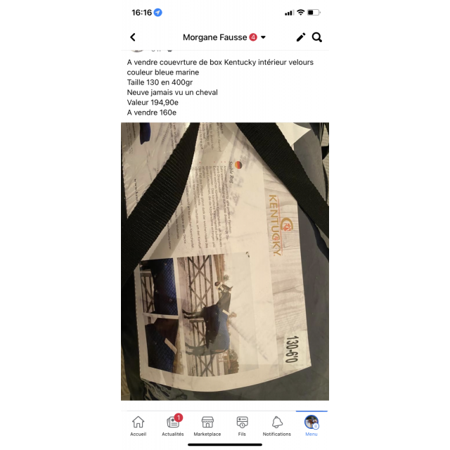 Couverture Kentucky stable rug neuve avec étiquette