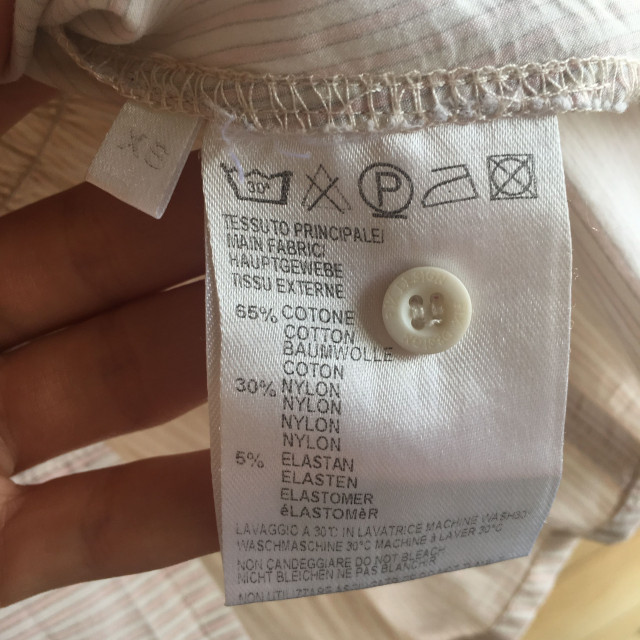 Chemise de concours rayée rose manches courtes Fixdesign XS