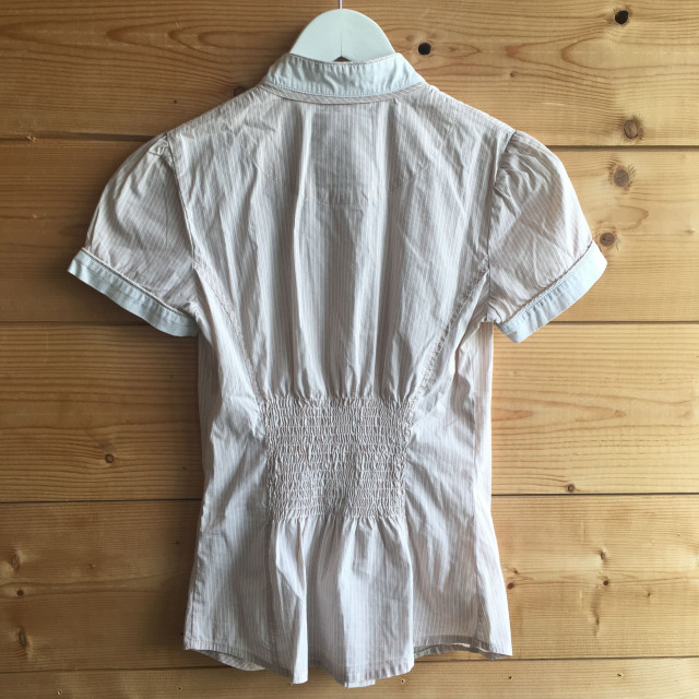 Chemise de concours rayée rose manches courtes Fixdesign XS