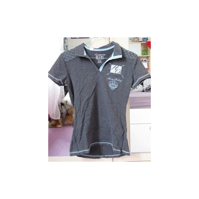 Polo à manches courtes gris foncé