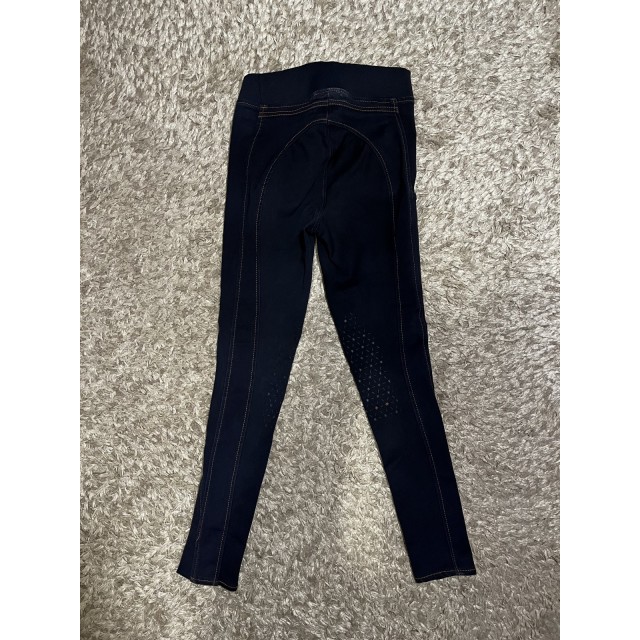 Pantalon d’équitation Equithème Pull-on Lola, taille 10 ans, denim (bleu marine)